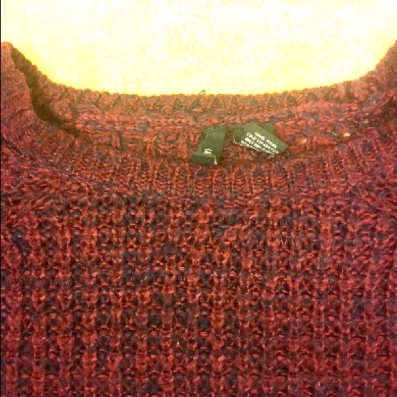 OVERSIZED BURGUNDY KNIT SWEATER - Picture 3 of 5